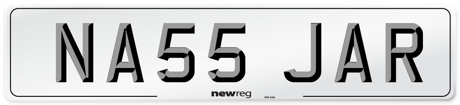 NA55 JAR Number Plate from New Reg